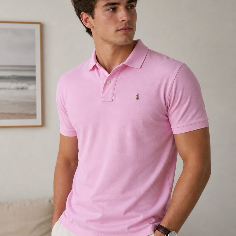 🔥 Polo Ralph Lauren Pink Pima Cotton Polo Shirt XL Classic Fit 🔥